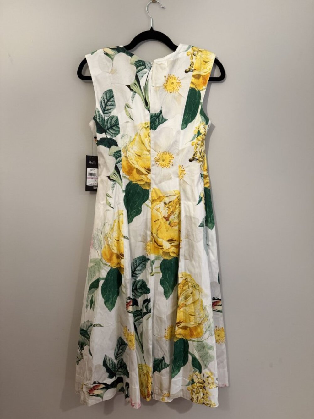 NWT Karl Lagerfeld Paris Petite Allover White Floral Midi Dress Size 6 P [jb] - Picture 7 of 9